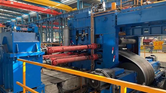 スチールコイル解巻 ストレートリング スlitting and Recoiling Line for Space-Saving Design スペースを節約する設計